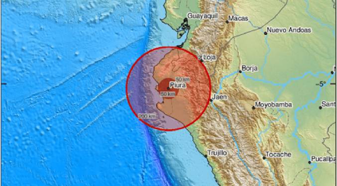 Sismo de magnitud 4,8 se sintió en la costa central de Perú