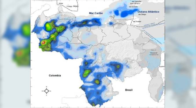 Inameh estima posibles lluvias en gran parte del territorio zuliano
