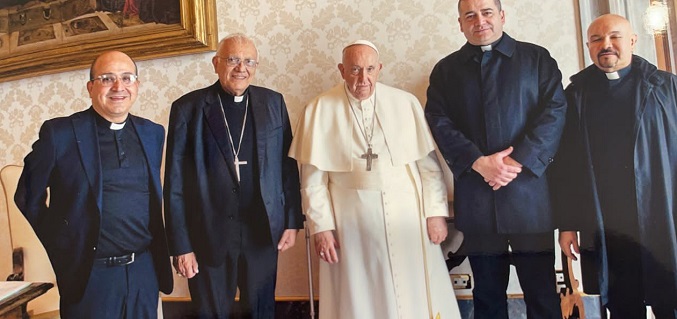 Papa Francisco se reúne en el Vaticano con el cardenal Baltazar Porras