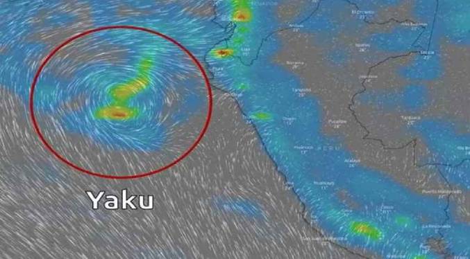 En riesgo alto 600 distritos de Perú por cercanía de ciclón «Yaku»