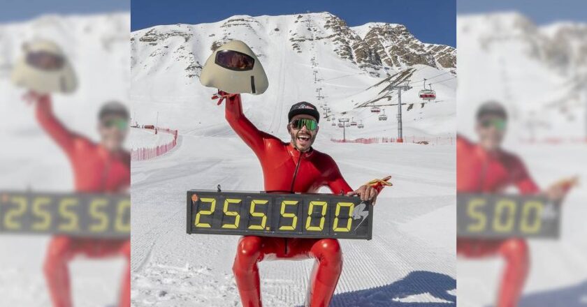 El francés Simon Billy bate el récord mundial de esquí de velocidad con 255,5 km/h