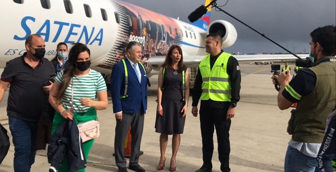Arriba a Maiquetía el vuelo inaugural de Satena con 44 pasajeros