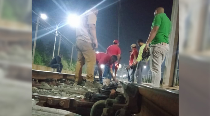 Continúan trabajos de mantenimiento en la vía férrea del Metro de Maracaibo