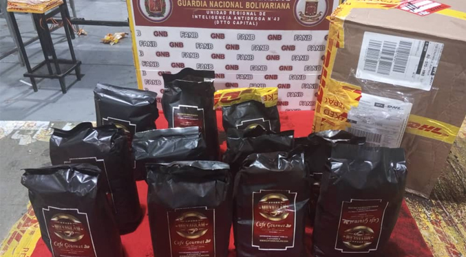 La GNB incauta 90 kilos de cocaína envuelta en café que pretendían enviar a Australia