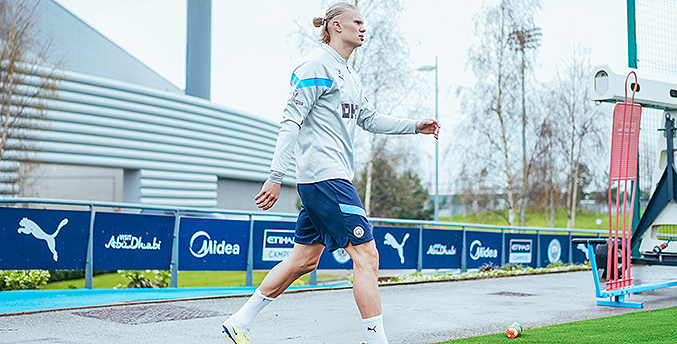 Haaland volvió a los entrenamientos del Manchester City