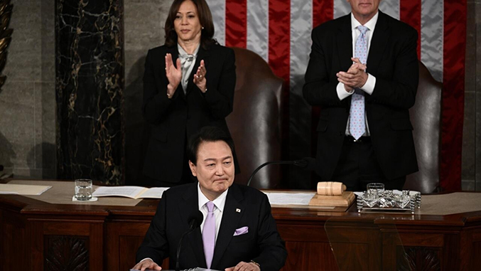 Presidente surcoreano celebra alianza con EEUU ante el Congreso