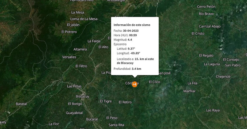 Funvisis registra sismo de magnitud 4.4 en Portuguesa este 30 de abril