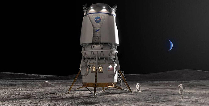 Amazon gana: La Nasa encarga a Blue Origin un segundo módulo lunar de aterrizaje