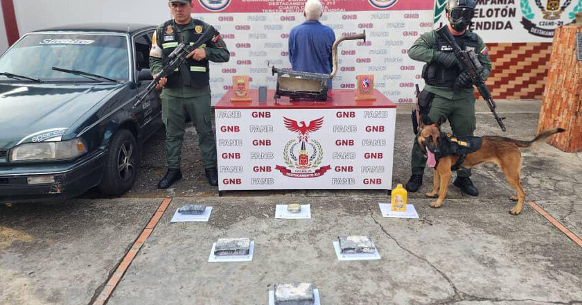 Lo detienen por transportar droga de Colombia a Caracas