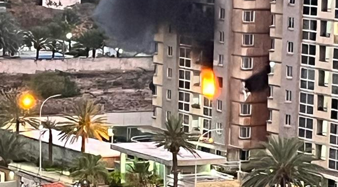 Dos personas sufren quemaduras tras un incendio registrado en un apartamento en Margarita
