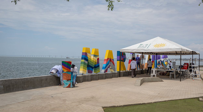 Lista la intervención artística de las letras corpóreas Maracaibo en el parque Vereda del Lago