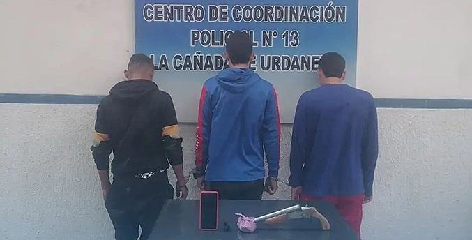 Apresan a tres integrantes de la banda de JL con un arma y drogas en La Cañada