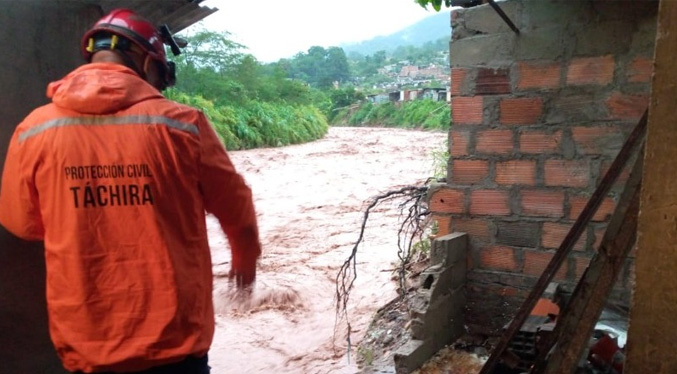 Estado de alerta en Táchira por lluvias torrenciales