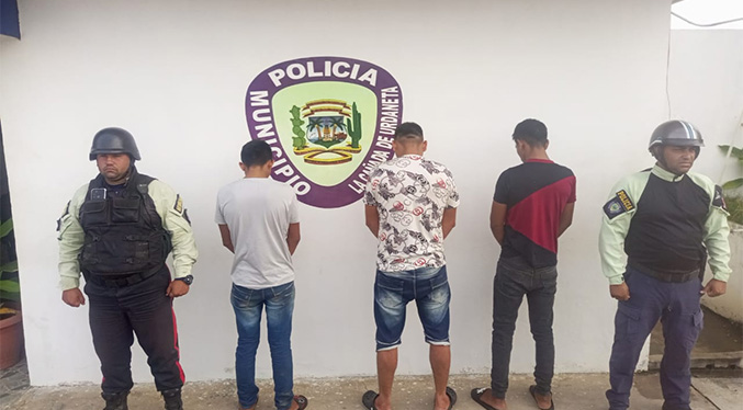 Poliurdaneta detiene a cuatro sujetos durante servicio de vigilancia y patrullaje