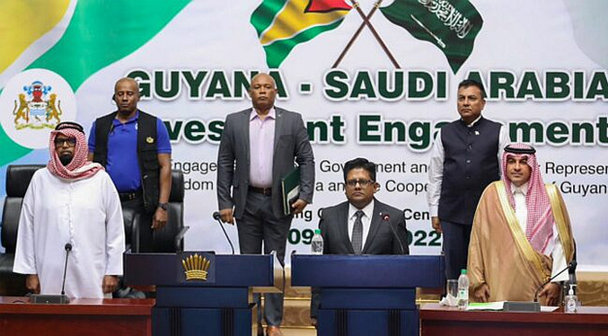 Guyana firma acuerdo con Arabia Saudita para invertir US$150 millones en infraestructura