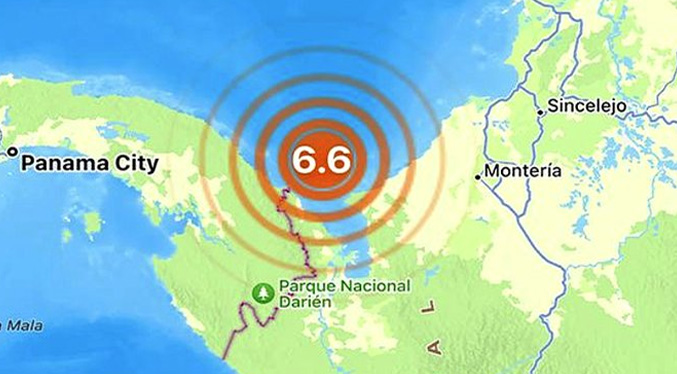 Sismo de 6,6 sacude la región del Darién, Panamá