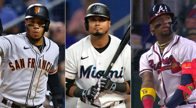 Tres venezolanos lideran carrera por el título de bateo en la MLB (Videos)