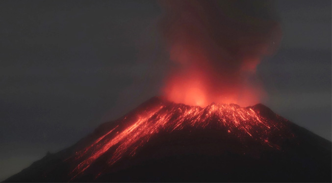 México mantiene la alerta amarilla fase 3 ante incremento de la actividad del volcán Popocatépetl
