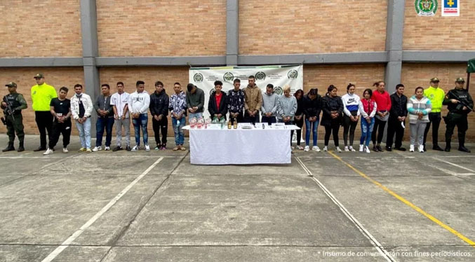 Presos 21 miembros del Tren de Aragua señalados de extorsión en Bogotá