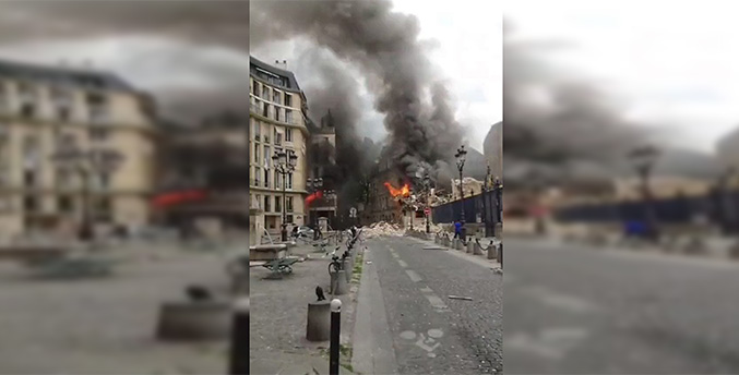 Incendio en París por una explosión de gas provoca el derrumbe de un edificio (+Video)