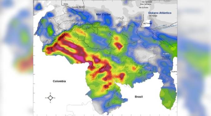 Inameh pronostica lluvias con actividad eléctrica en varias zonas del país