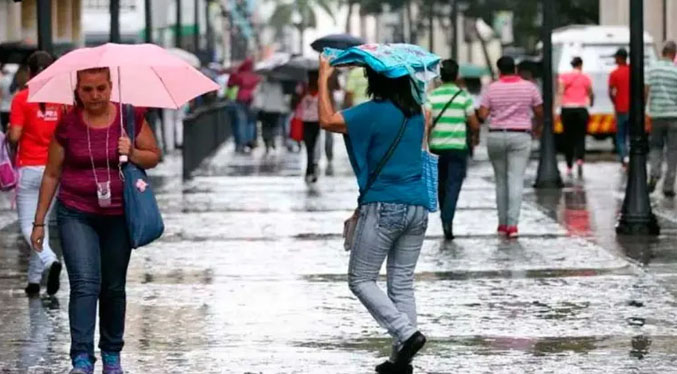 Venezuela amanece con lluvias