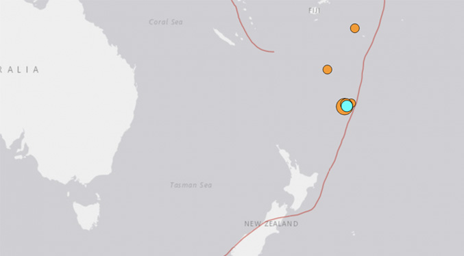 Un terremoto de magnitud 6,2 sacude las aguas del sur de Nueva Zelanda