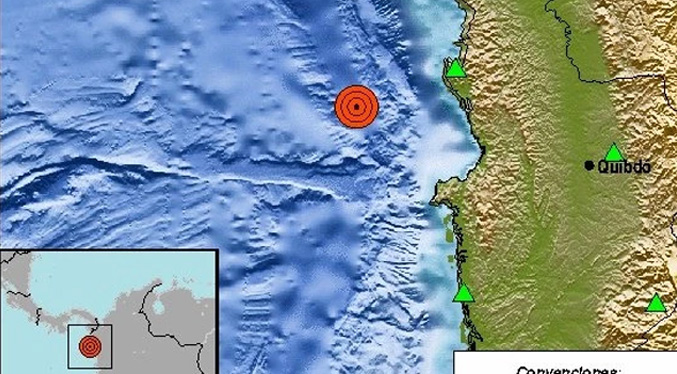 Tiembla en el Pacífico colombiano y registran la magnitud en 5.1