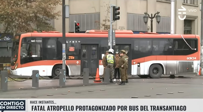Venezolana muere arrollada por autobús en Santiago de Chile (Video)