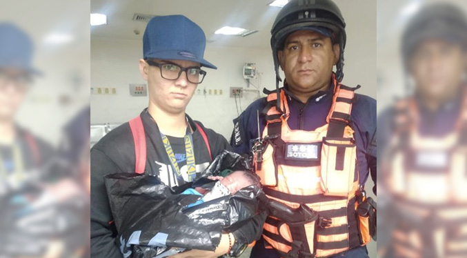 PNB rescata a bebé de un contenedor de basura en Caracas
