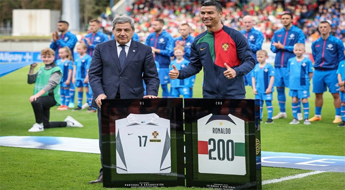 Cristiano Ronaldo llega con victoria a los 200 partidos con Portugal