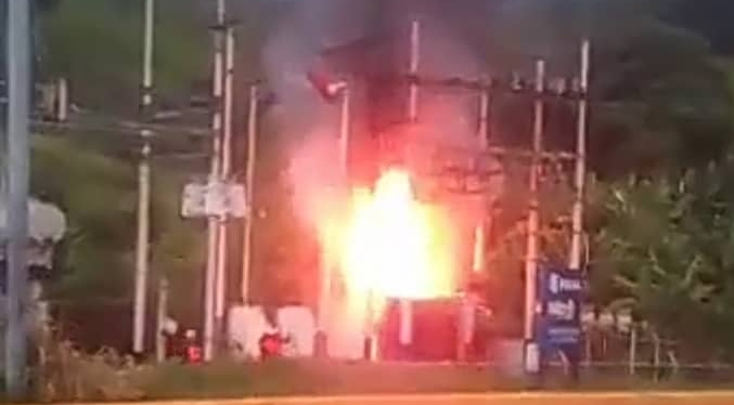 Incendio de una subestación deja sin servicio eléctrico a varios municipios en Mérida