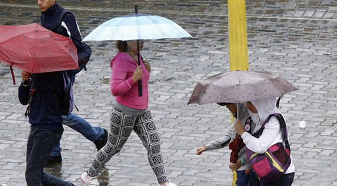 Inameh pronostica lluvia en varios estados de Venezuela