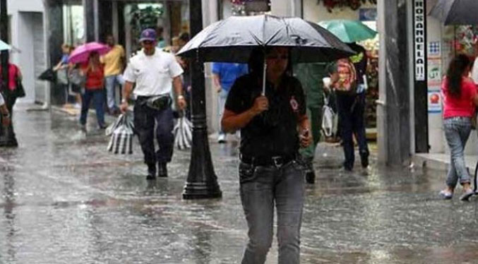 Inameh pronostica lluvias con descargas eléctricas en algunos estados de Venezuela