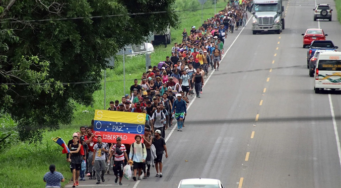 Migrantes venezolanos que arriban a la frontera sur de México aumentó un 150 %