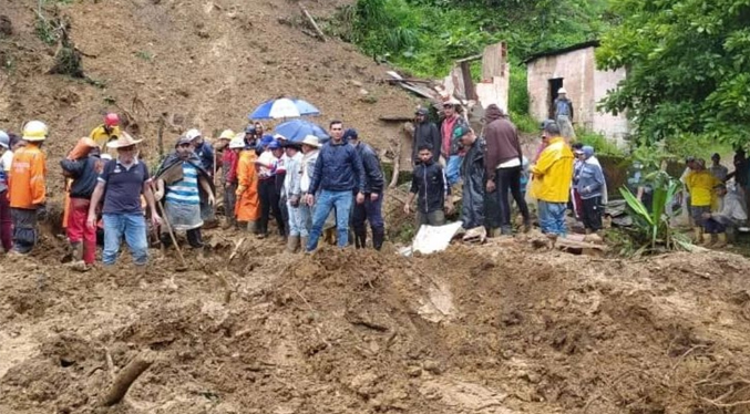 Reportan cuatro fallecidos en Boconó por deslizamiento de tierra