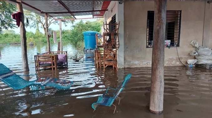 Colapsan ocho viviendas en el centro del país debido a las fuertes precipitaciones
