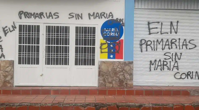 ELN niega con un comunicado autoría de grafitis en sede de Vente Venezuela