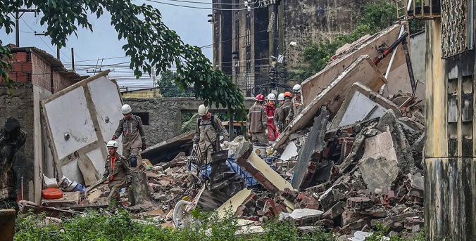 Al menos 2 muertos y 15 desaparecidos por el desplome de un edificio en Brasil