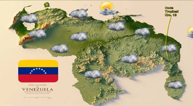 Inameh pronostica cielos nublados y precipitaciones en gran parte del país