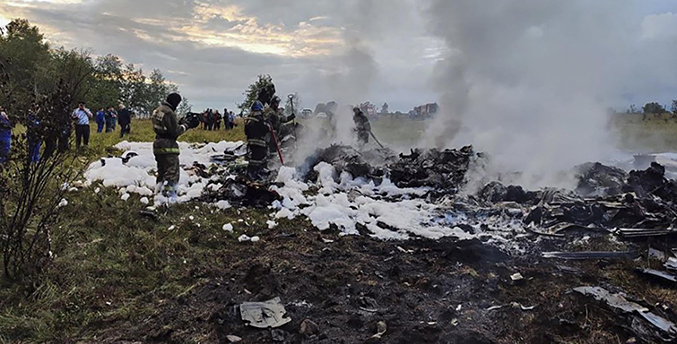 Confirman la muerte de líder del Grupo Wagner en avión que se estrelló en el centro de Rusia (+Video)