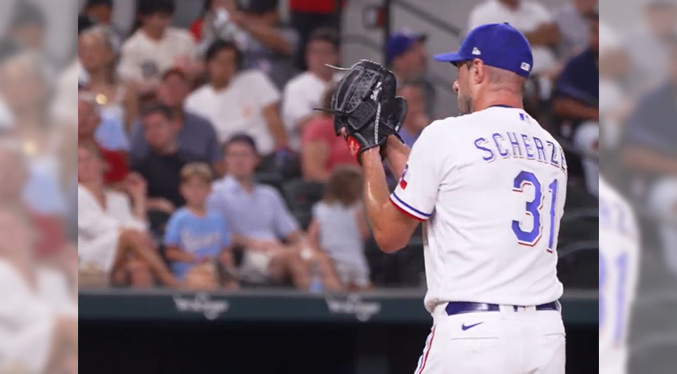 Scherzer dominante en su tercer triunfo seguido con Rangers