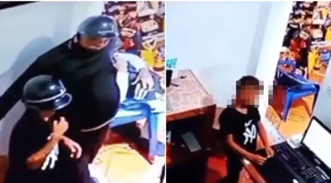 Adultos usan a un niño para hurtar $ 3.000 de un comercio en Barquisimeto (Video)