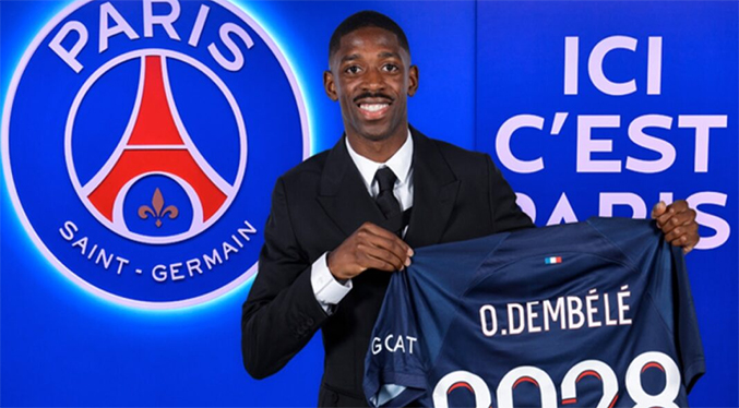 Paris Saint-Germain presenta en sociedad a Ousmane Dembélé