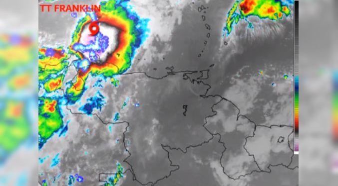 Inameh: Tormenta tropical Franklin provocará lluvias en el occidente del país