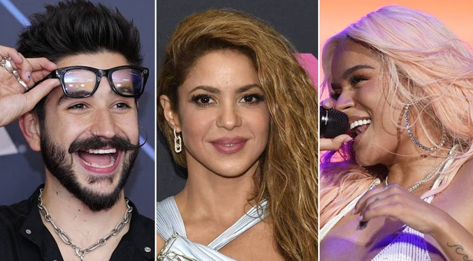 Camilo, Karol G y Shakira, los artistas más nominados en los premios Latin Grammy 2023