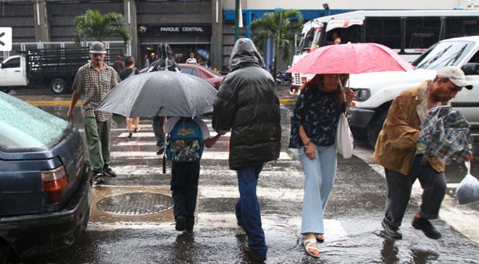 Inameh prevé lluvias en algunas zonas de Venezuela