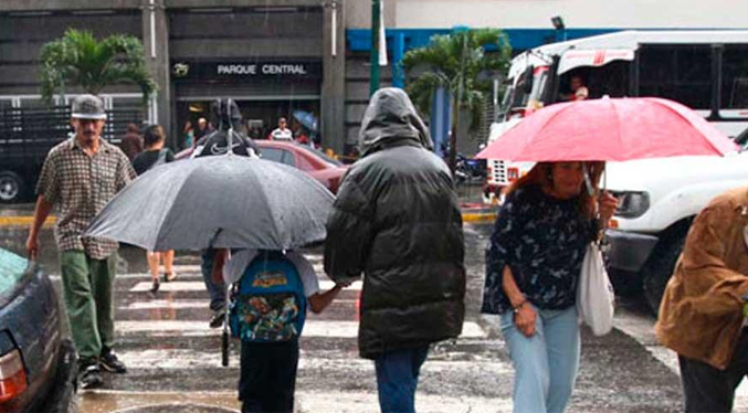 Inameh pronostica lluvia en varias partes de Venezuela
