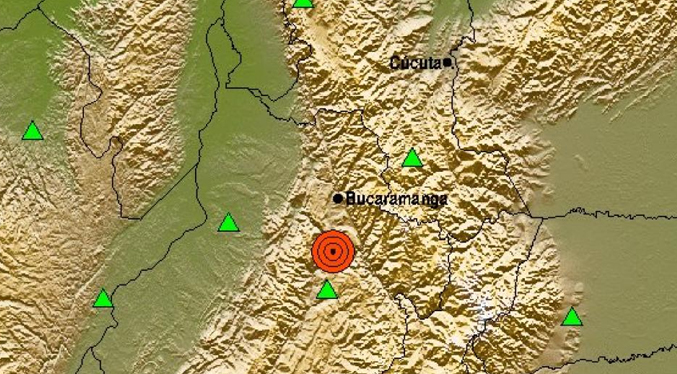 Reportan sismo de magnitud 5.5 en Colombia
