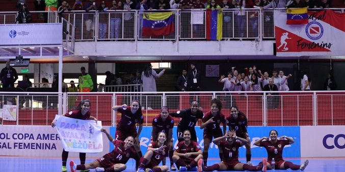Vinotinto femenina de futsal avanza a los semis de la Copa América